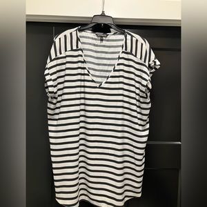 Express silk blouse in stripe